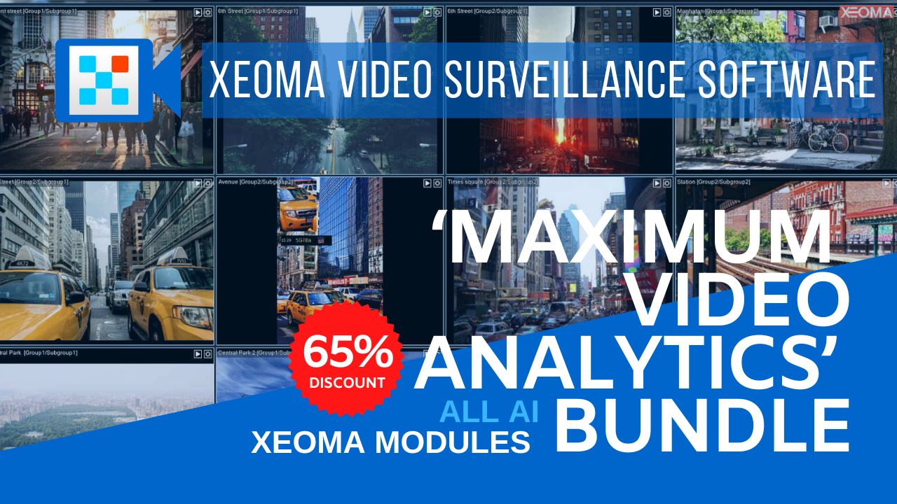 All Xeoma video surveillance intellectual modules with 65% discount