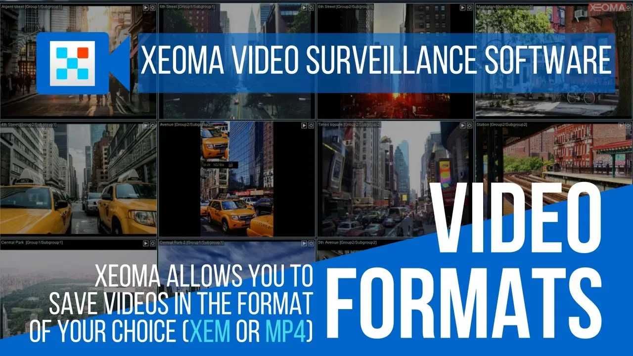 Video saving formats in Xeoma