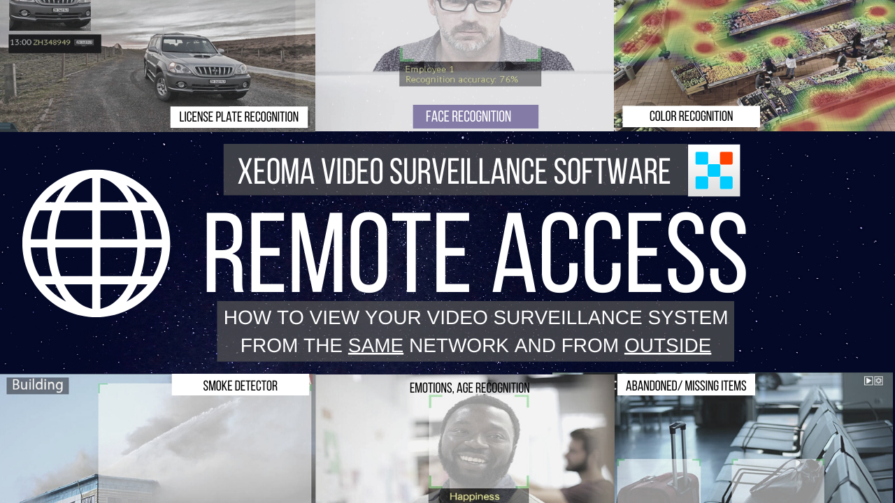 Xeoma video surveillance: guide on remote connection to access cameras, recordings, control settings