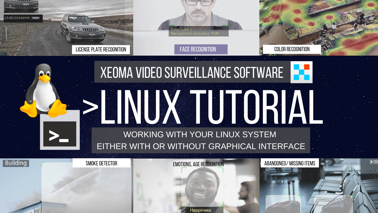 Xeoma Linux tutorial for operating systems with or without GUI (through console/Terminal and GUI)