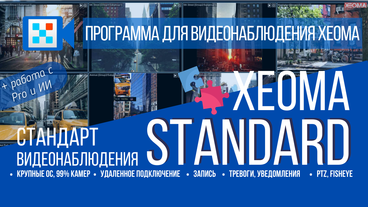 Xeoma Standard - стандарт видеонаблюдения. О редакции Стандарт программы для видеонаблюдения Xeoma